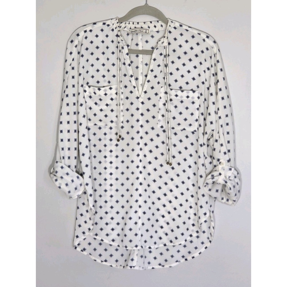 Abercrombie Sheer Peasant Top Boho Women's Size S